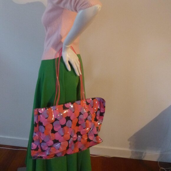 Vintege clear vinyl tote bag from the 70s - Picture 1 of 3